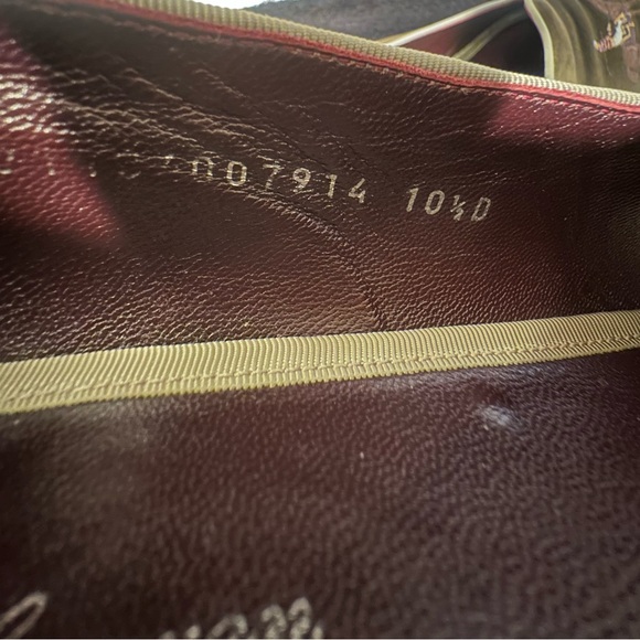 Ralph Lauren Purple Label Brown Velvet Embroidered Accent Collis Slippers- 10.5D - Picture 13 of 16